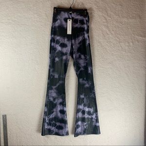 Topshop Tie Dye Cropped Flare‎ Pants Purple Grey Black Petite US 0 NWT 5065